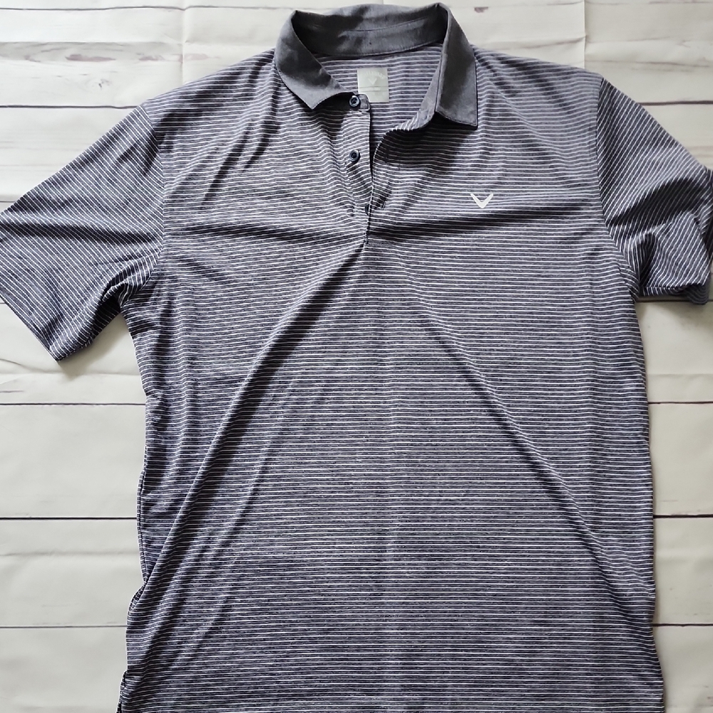 Callaway Gray Polo Shirt Lightweight Athletic Wear